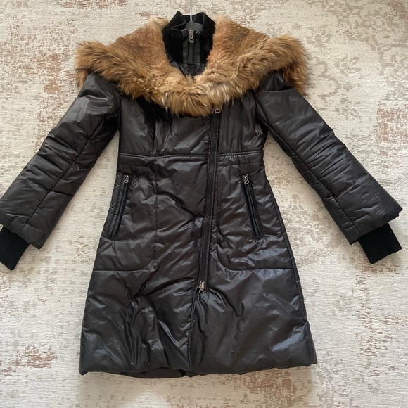 Mackage black winter coat with fur hood - Picture 7 of 15
